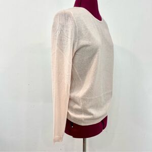 Lord+Taylor Beige Pastel Pink Cashmere 2-ply Sweater L